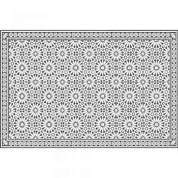Alfombra de Vinilo Samara Gris Oscuro 133x200 cm, Estilo Baldosas