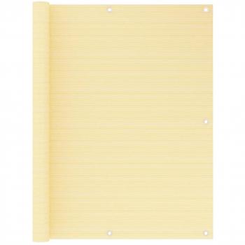 vidaXL Toldo para balcón HDPE beige 120x500 cm