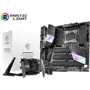 MSI CREATOR X299 Motherboard 'E-ATX, LGA2066, DDR4, 10G LAN, 802.11AX WIFI, U.2, THUNDERBOLTM3, USB 3.2 Gen2, Type-C, M.2 XPANDER-AERO Card, RGB Mystic Light, Intel Core X-Series'