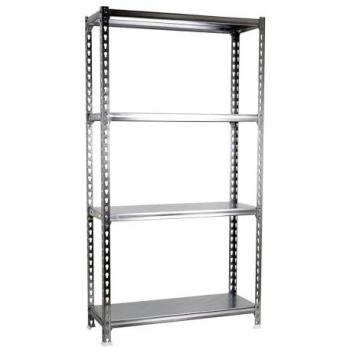 Estantería metálica SimonRack SIMONCLICK MINI 4/500 1500 GALVA, sin tornillos, 4 baldas ajustables, capacidad de 180 kg de punto de flexión, dimensiones 1500x800x
