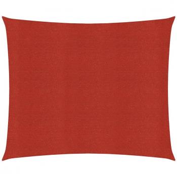 Toldo de vela rojo HDPE 160 g/m² 6x6 m