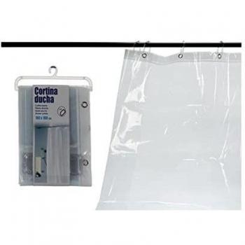BigBuy Home S3601358 Cortina de Ducha, 21 x 3 x 32 cm, Transparente
