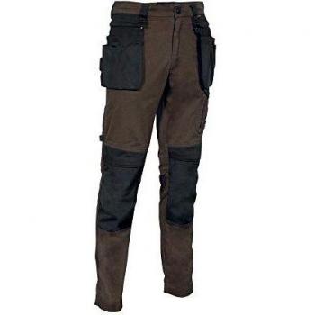 COFRA V568-0-03.Z48 KUDUS Multipocket Pantalón, color barro/negro, talla 48