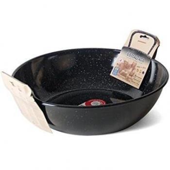 Garcima Sartén Honda con Asas, Acero, Negro, 32 cm