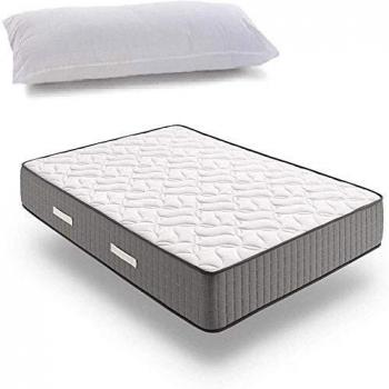 HOGAR24 ES -FR81-Colchón Viscoelástico 150 x 190 cm + Almohada Tacto Pluma. Alta Gama Núcleo Fresh Natur Alta Densidad Efecto Regenerador, Altura 30 cm