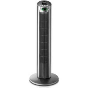 Taurus Babel RC - Ventilador de Torre Silencioso con Mando a Distancia, 3 Velocidades, Temporizador 7.5H, 45W, Color Gris