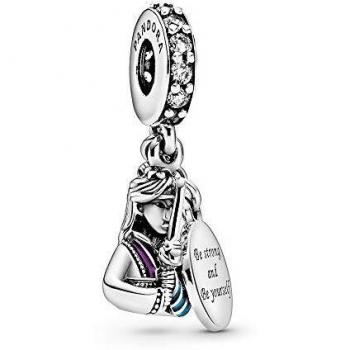 Disney Mulan Silver CZ Dangle Charm