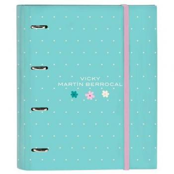Carpeta de 4 Anillas de 35mm con Recambio Vicky Martin Berrocal Mint Paradise A4 Safta