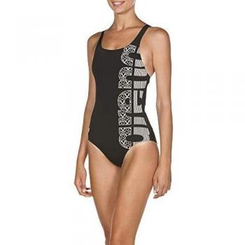 ARENA Sports Equilibrium Lining Traje de baño de una Pieza, Mujer, Negro/Blanco, Talla 36