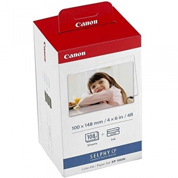 Canon KP-108IN Ink and Paper Set for Selphy CP Series Photo Printers
