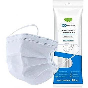 QD HEALTH mascarilla Quirúrgica Tipo IIR - Fabricadas en España - Color Blanco - Homologadas