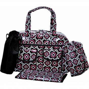 Kiwisac verter Bellemont 8021 - bolsa de pañales Chloé, color: negro y rojo