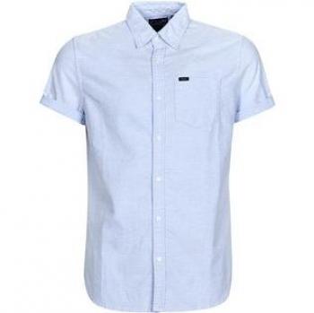 Camisa Oxford de manga corta azul Superdry