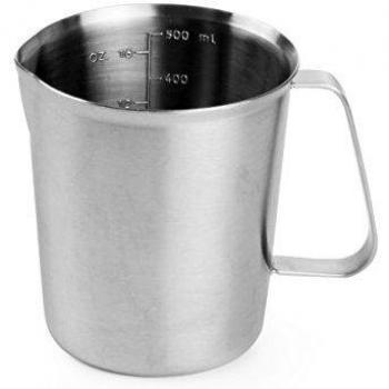 Jarra medidora de acero inoxidable con escala 0,5 L Hendi 516102