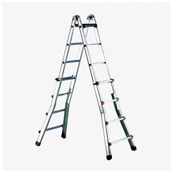 Escalera Telescópica Multiposición Svelt Scalissima 11+11 Peldaños