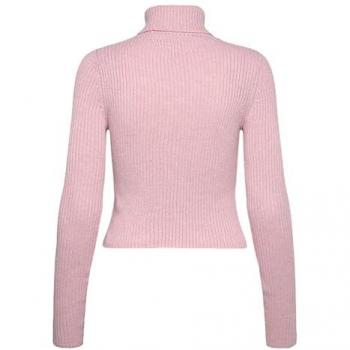 Tommy Jeans Women's Regular Fit Turtleneck Sweater with Logo Flag in Ancient White