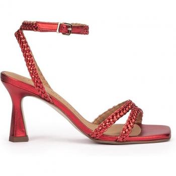 Sandalias de tacón Pedro Miralles modelo MOGÁN en tonos rojos