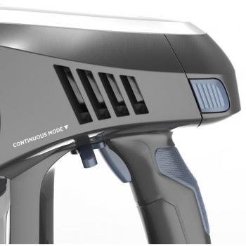 Hoover Rhapsody RA22ALG 2-in-1 - Aspirador escoba sin cable y de mano, hasta 35 minutos de autonomía, batería de litio 22V, con pack Allergy Care, color gris y azul diamante