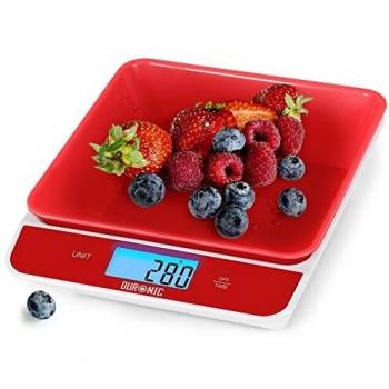 Báscula de Cocina Digital Duronic KS100 RD con Bol de 1.2L y Alta Precisión (5 kg)