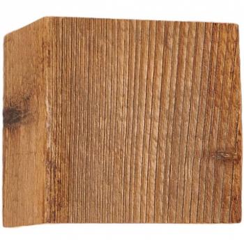 Aplique LED exterior Cubus de madera recuperada