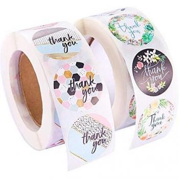 Viesap Etiquetas Adhesivas, 1000 Pcs Pegatinas Etiquetas Adhesiva Pegatina Etiquetas Pegatinas Etiquetas Personalizadas Pequeñas Etiquetas Para Sello Scrapbooking Regalo Bolsa Jabón Etiquetas Regalo.