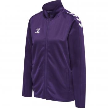 Chaqueta Hummel Core Xk Poly para mujer, tipo casaco de fato de treino, con medio fecho de correr y diseñada para deporte