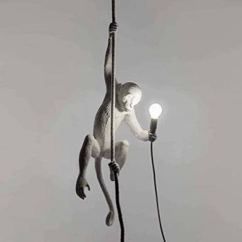 Lámpara colgante LED Mono con cuerda 76,5 cm blanca - Seletti