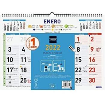 Finocam - Calendario 2022 L - 430x310 mm Color de Pared Mixto Español