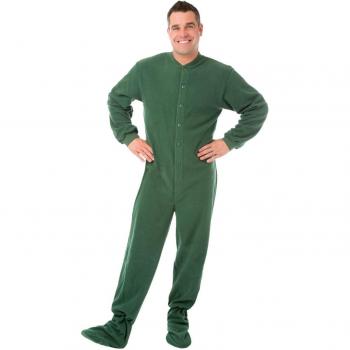Big Feet Pyjama Co Pijama con Bum-aleta de patas pijamas Micropolar Grandes Verde