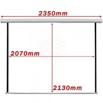 Cablematic - Pantalla de proyección motorizada pared blanca de 2070x2130mm 1:1 DisplayMATIC
