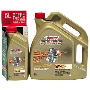 Pack Aceite de Motor para Coche Castrol EDGE 5W30 Titanium FST LL 5L + 1L