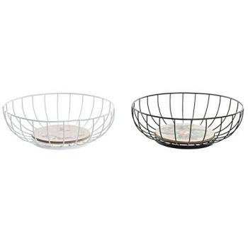 Frutero Multicolor de Metal y Madera MDF 28 x 28 x 11 cm (2 Unidades) DKD Home Decor