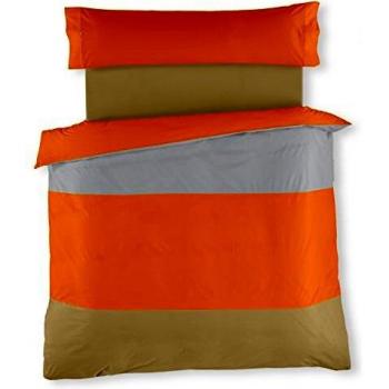 ESTELA - Juego de Funda nórdica Lisos Tricolor - Colores: Perla-Maíz-Camel