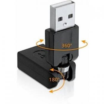 DeLOCK 65260 Adaptador de Cable USB 2.0 A Negro - Adaptador para Cable