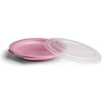 Herobility - Plato hondo ecológico para bebé rosa Rosa.