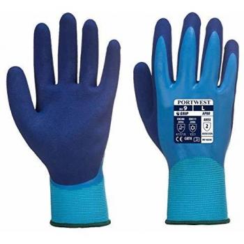 Portwest Liquid Pro Waterproof Grip Gloves Blue XL