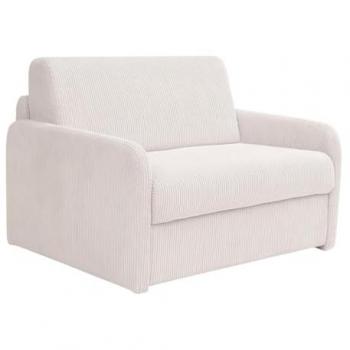 Sillón cama convertible de pana beige - Cama de 70 cm - NADOA