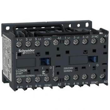 Contactor Inversor TeSys K Schneider Electric LC2K0601F7, 3 polos, 1 NC, 6 A, bobina 110 V AC, 50/60 Hz