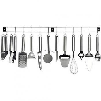Kitchen Artist MEN110 - Barra organizadora con 12 Utensilios de Cocina
