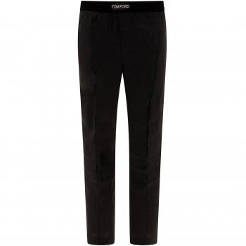 Tom Ford Men's Slim-fit Silk Pyjamas Trousers in Black, Size Large