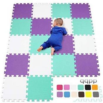 qqpp Alfombra Puzzle para Niños Bebe Infantil - Suelo de Goma EVA Suave. 18 Piezas