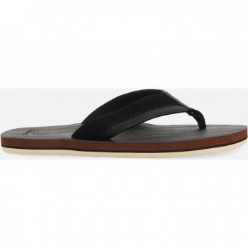 Sandalias de hombre negras con corte bicolor