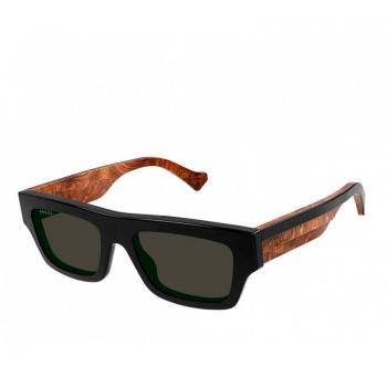 Gucci Rectangular Sunglasses with Bold Acetate Border and Elegant GG Logo Arms, Black Male, Size: 55 MM; Gucci Unisex Stylish Sunglasses, Brown, Size: ONE SIZE