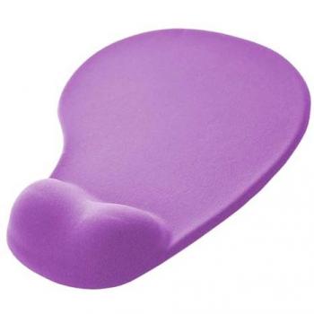 Alfombrilla de Ratón Ergonómica con Reposamuñecas de Gel, Color Violeta, Base Antideslizante 23 cm x 19 cm