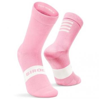 Calcetines Largos de Ciclismo Unisex S1 Azul y Rosa Chicle Siroko