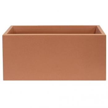 Jardinera Rodri-I 80x40cm Blanca de Polietileno | Fácil Limpieza | Resistente a Impactos | Interior y Exterior | 100% Reciclable | Capacidad 100L