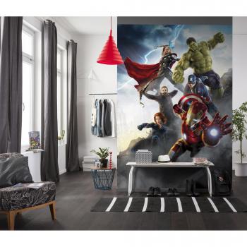 Komar 1 – Marvel Avengers Edad de Ultron Papel Pintado, Vinilo, Multicolor, 4 Piezas