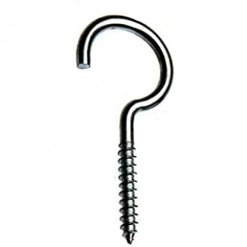 Hembrilla Abierta Zincada 14x25mm con Garfios - Paquete de 500 Piezas
