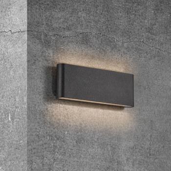 Aplique de Pared LED Kinver 26 cm, 10W, 990 lm, IP54, Negro