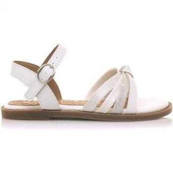 Sandalia Mustang Kids Maria Blanco con Tiras Cruzadas